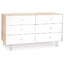 Merlin 6 Drawer Dresser White/Birch - Oeuf NYC
